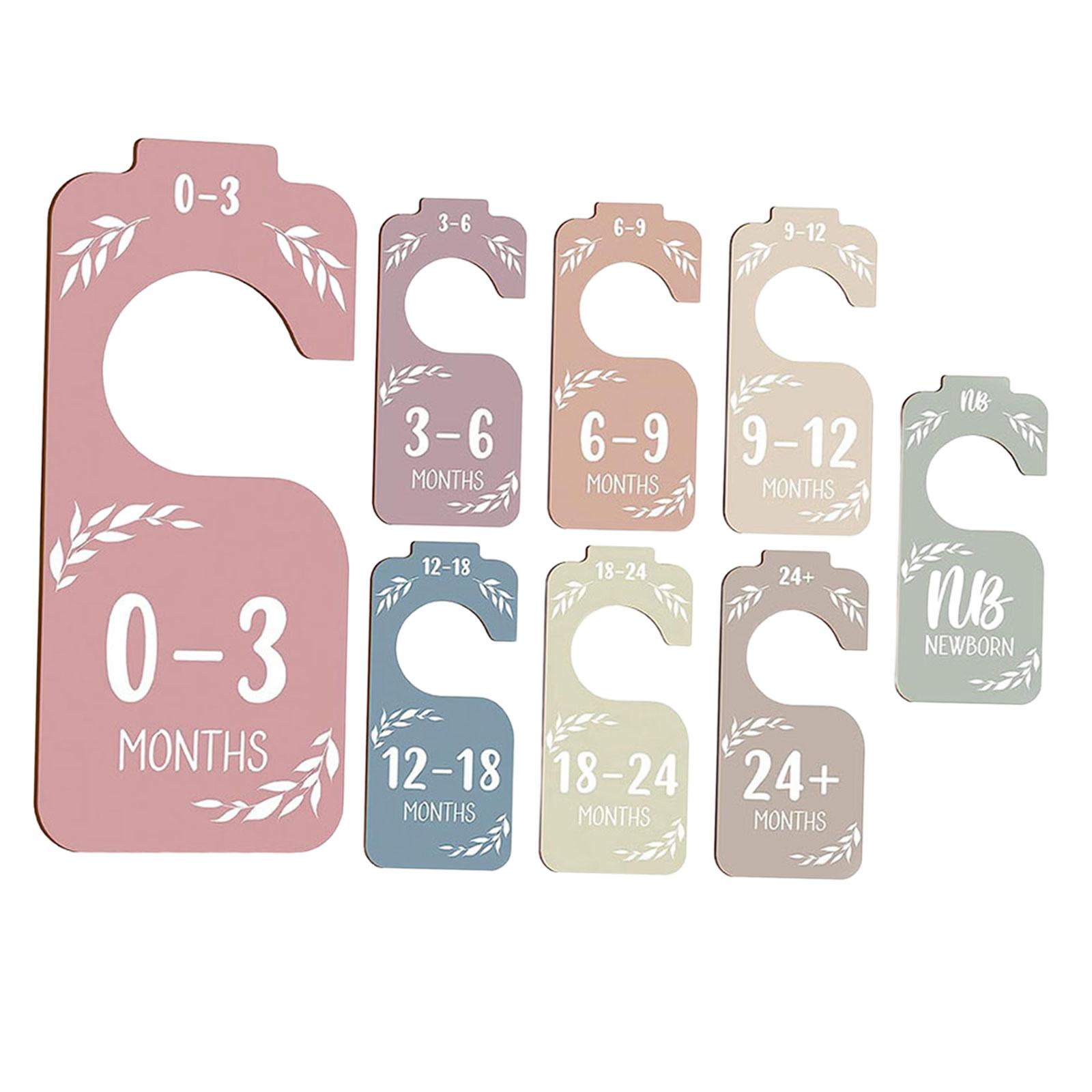 Baby Clothing Rack Gift - 8개 아기 옷장 사이즈 분리대, 아기