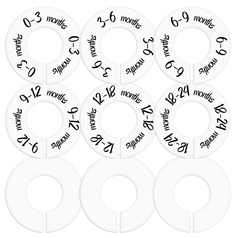 Baby Clothing Tags - 아동용 멀티 사이즈 원형 옷걸이, 의류