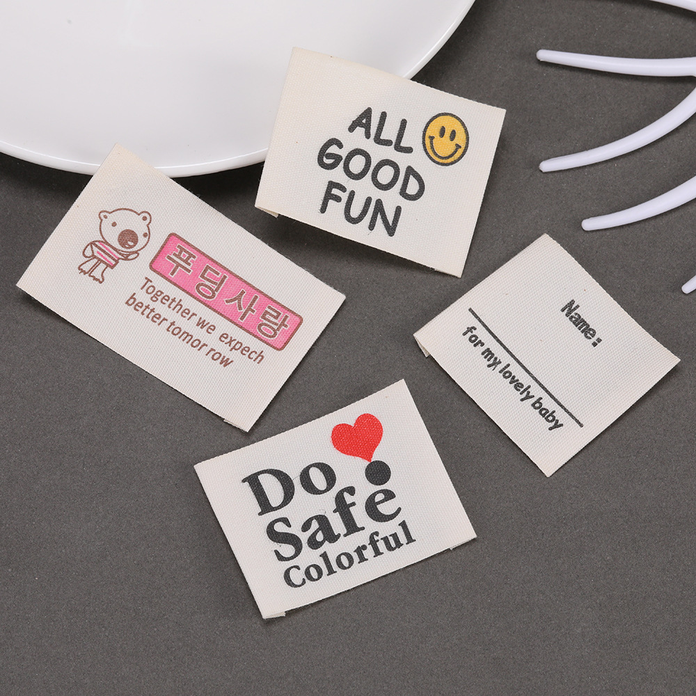Baby Clothing Tags - 맞춤 인쇄 개인 로고 라벨, 면