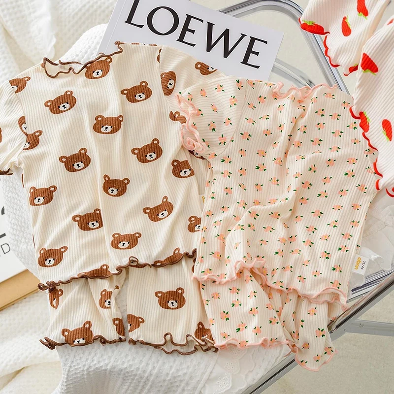 Baby Clothing Bundles - 2026 여름 면 만화 캐주얼 잠옷
