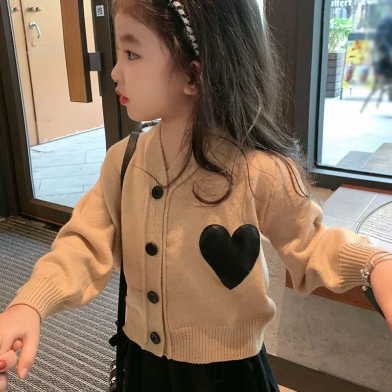 Knit Cardigan Infant - 2023 봄 가을 소녀 점퍼 러브