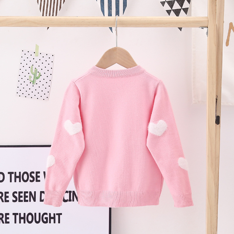 Baby Clothing Yarn - 아동복 여아용 모직 가디건, 24 가을
