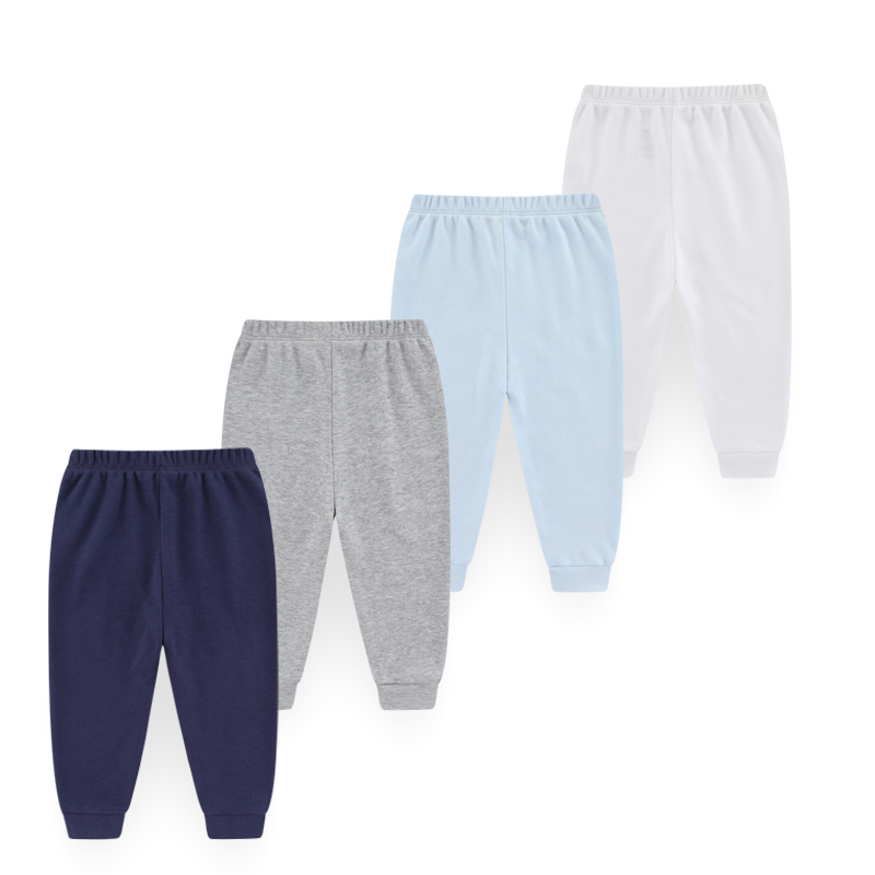 4 피스 남여 베이비 바지 100% 코튼 솔리드 컬러  - Baby Clothing Bundles 리뷰 및 가격
