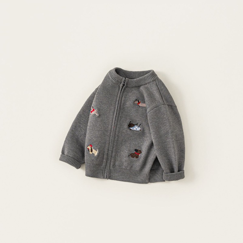 UNITIM 가을 아동용 남아 스웨터 가디건 강아지 자 - Knit Cardigan Infant 리뷰 및 가격