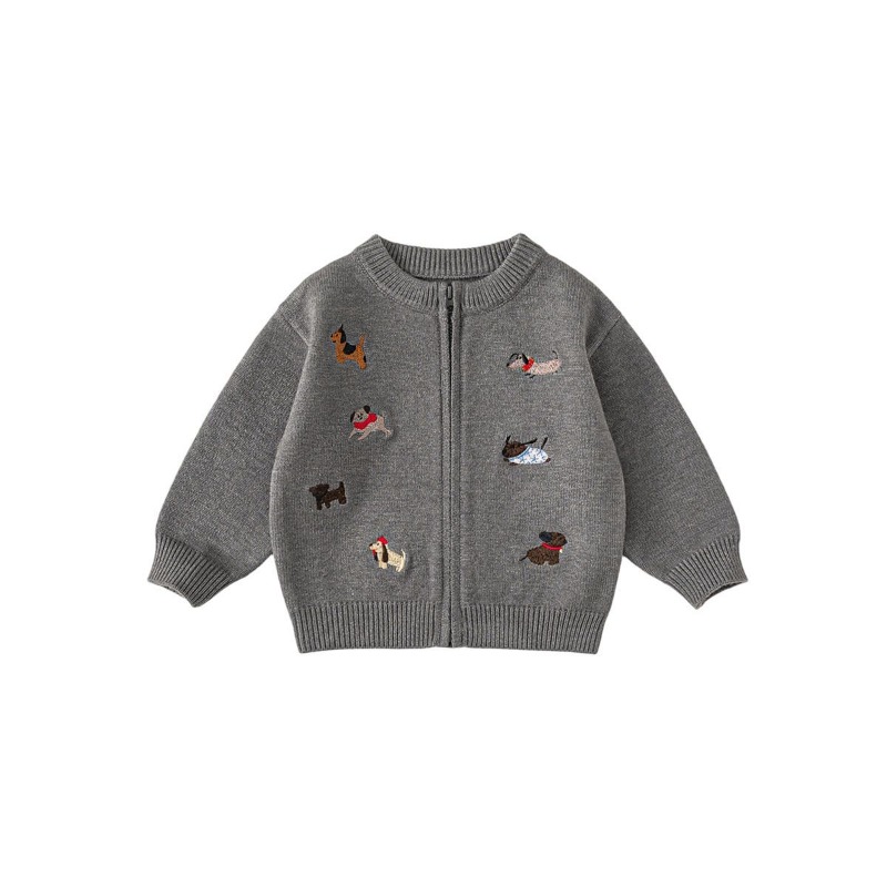 UNITIM 가을 아동용 남아 스웨터 가디건 강아지 자 - Knit Cardigan Infant 리뷰 및 가격