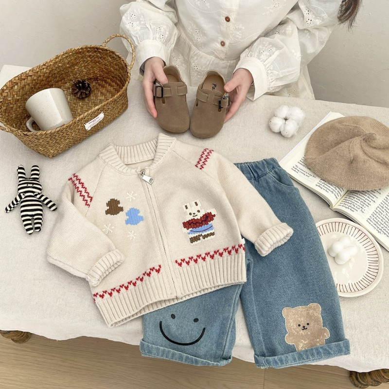 아기 스웨터 이른 봄 한국 스타일 패션 니트 가디건 봄 - Knit Cardigan Infant 리뷰 및 가격