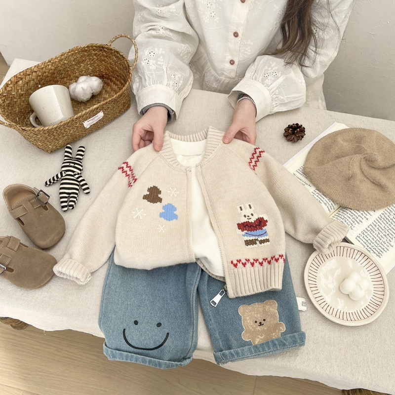 아기 스웨터 이른 봄 한국 스타일 패션 니트 가디건 봄 - Knit Cardigan Infant 리뷰 및 가격