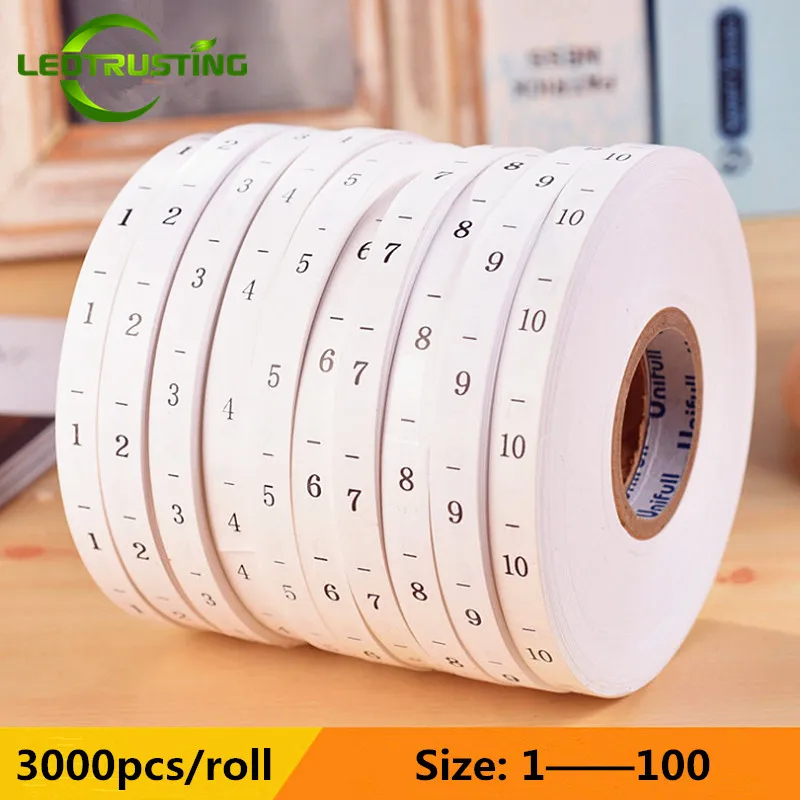 3000PCS/롤 1-100 숫자 사이즈 라벨 어린이를 - Baby Clothing Tags 리뷰 및 가격