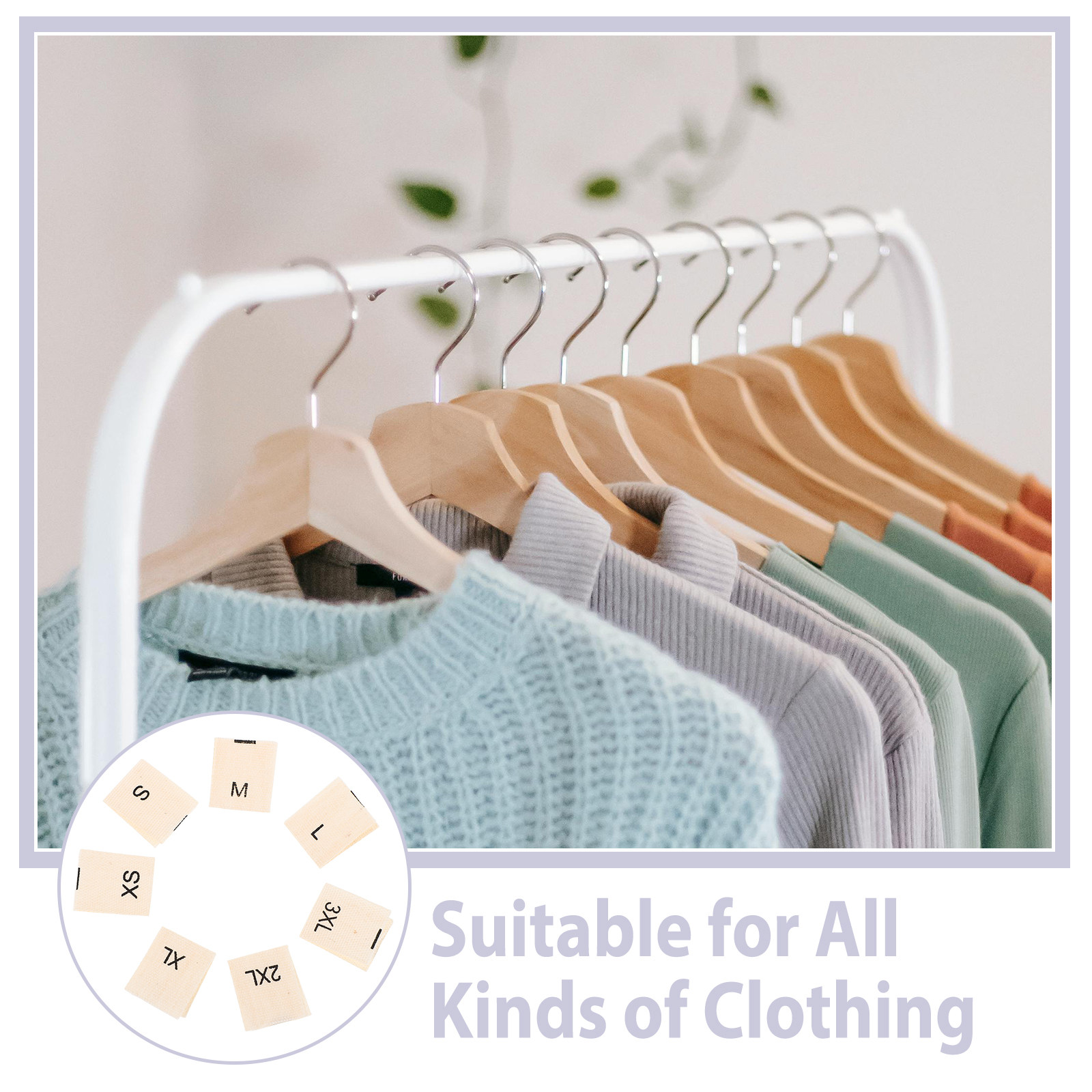 1400개 의류 사이즈 분류 라벨 부드러운 면 소재 의 - Baby Clothing Tags 리뷰 및 가격