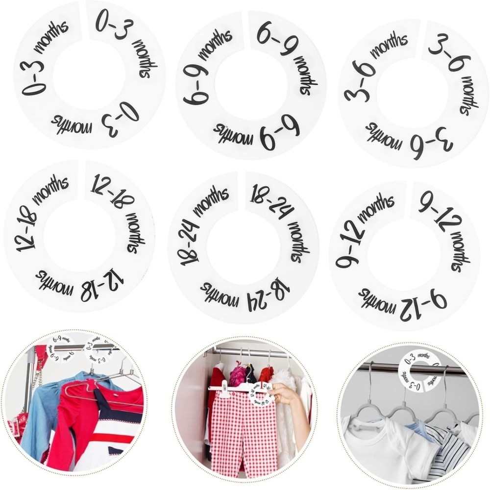 68/9Pcs 정리용 옷걸이 아기 옷 사이즈 분리기 플 - Baby Clothing Tags 리뷰 및 가격