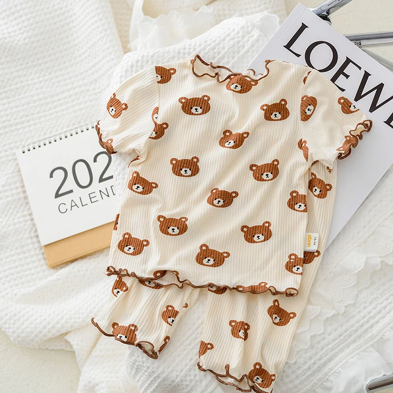 2026 여름 면 만화 캐주얼 잠옷 세트 아기 옷 소녀 - Baby Clothing Bundles 리뷰 및 가격