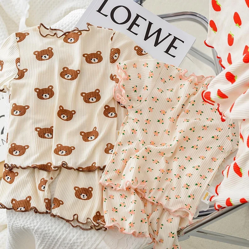 2026 여름 면 만화 캐주얼 잠옷 세트 아기 옷 소녀 - Baby Clothing Bundles 리뷰 및 가격