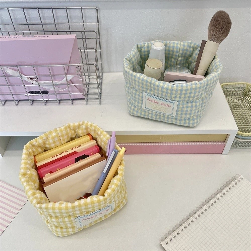 격자무늬 스트라이프 체크무늬 원단 수납 바구니 가정용  - Baby Clothing Basket 리뷰 및 가격