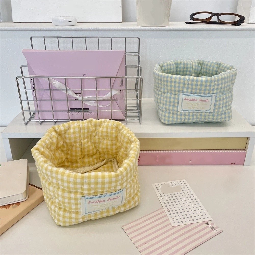 격자무늬 스트라이프 체크무늬 원단 수납 바구니 가정용  - Baby Clothing Basket 리뷰 및 가격