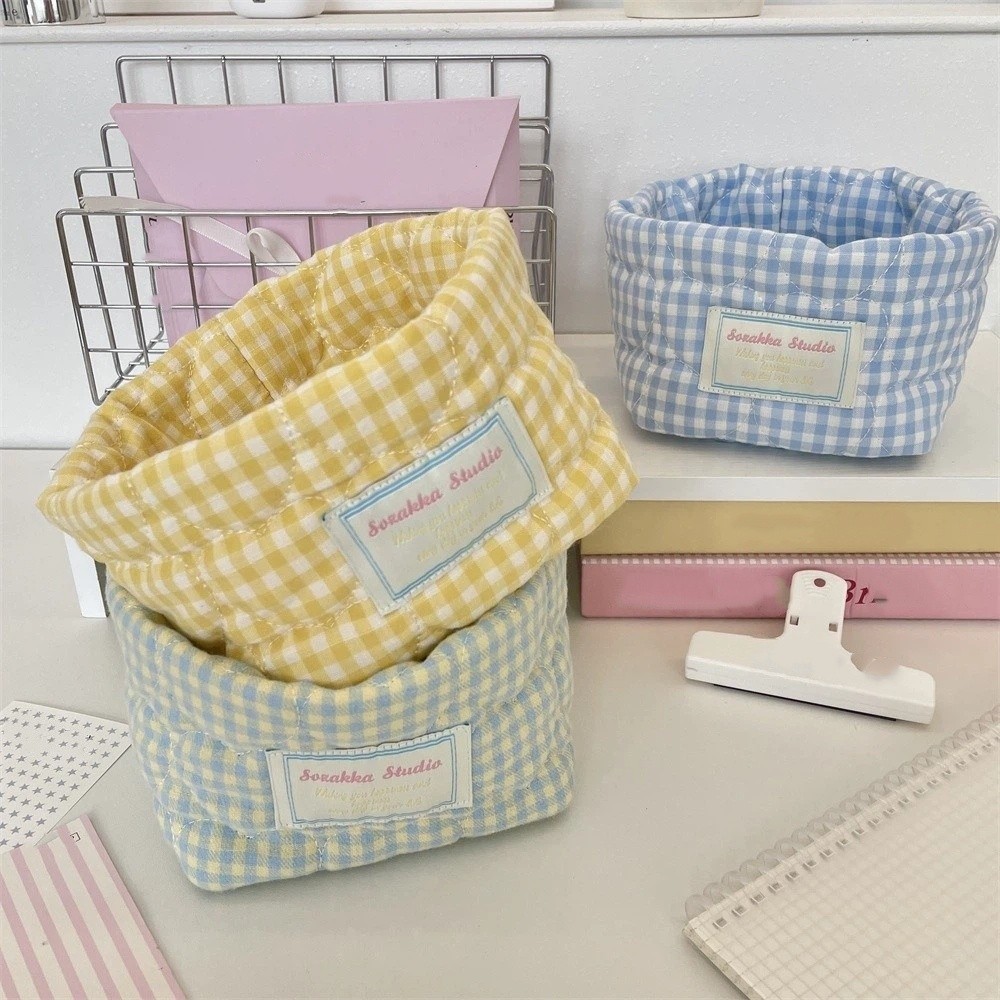 격자무늬 스트라이프 체크무늬 원단 수납 바구니 가정용  - Baby Clothing Basket 리뷰 및 가격