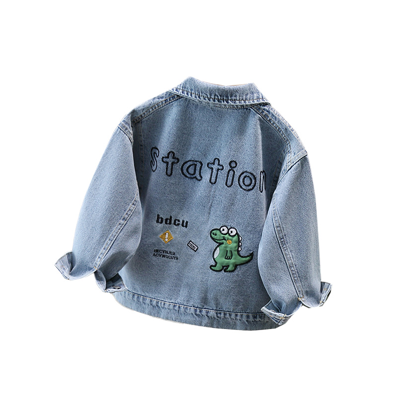 귀여운 스타일 아기 어린이 데님 자켓 어린이를위한 공룡 - Baby Clothing 리뷰 및 가격
