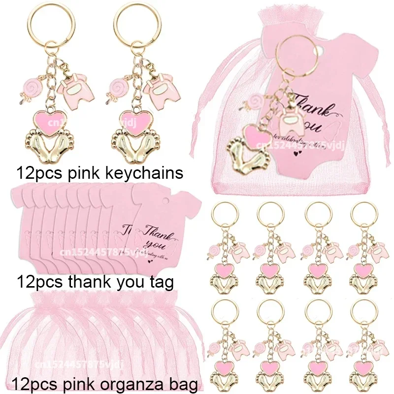 12 세트 베이비 샤워는 손님의 발자국을 선호합니다 세 - Baby Clothing Tags 리뷰 및 가격