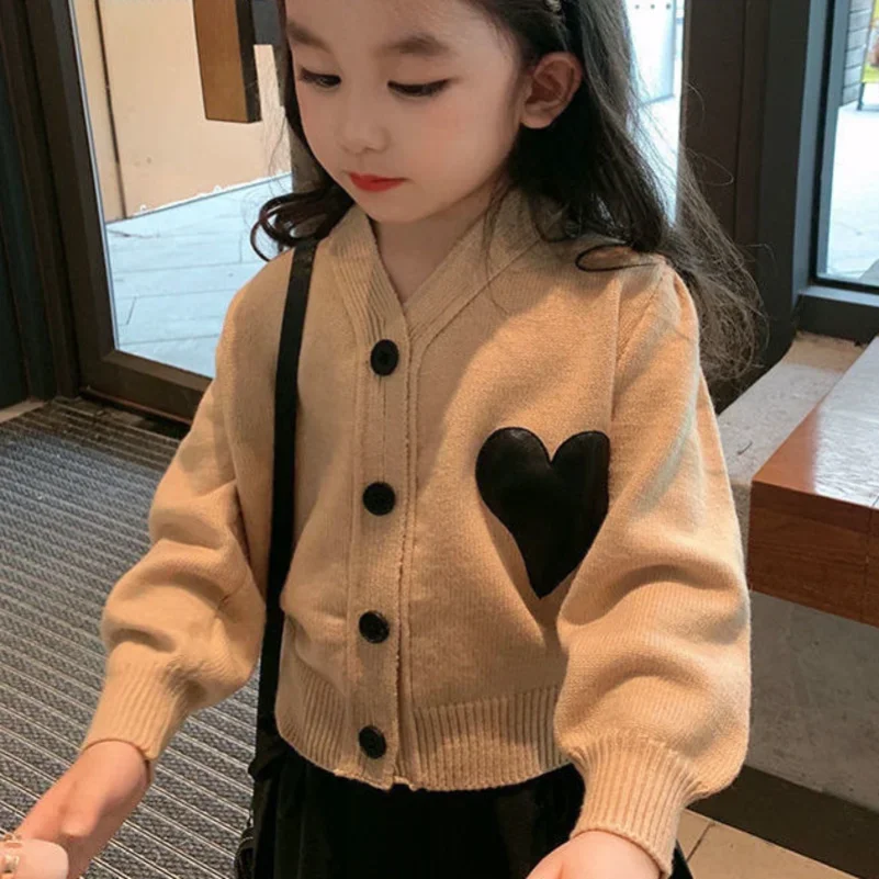 2023 봄 가을 소녀 점퍼 러브 카키 유아 소년 탑  - Knit Cardigan Infant 리뷰 및 가격