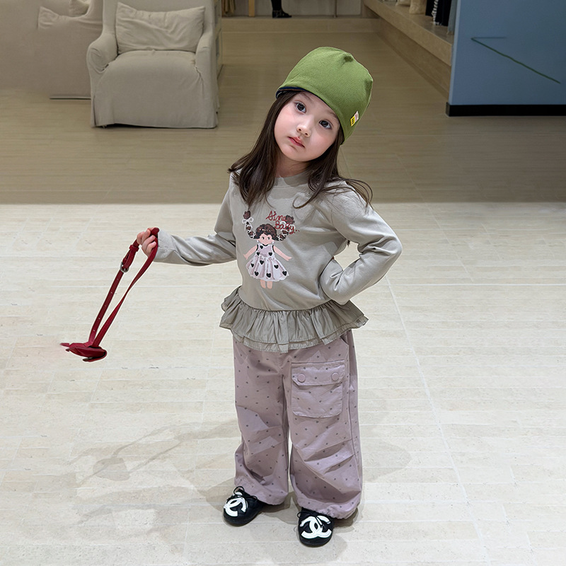여자 티셔츠 2026 봄과 가을 새로운 아동 의류 한국 - Baby Clothing Yarn 리뷰 및 가격