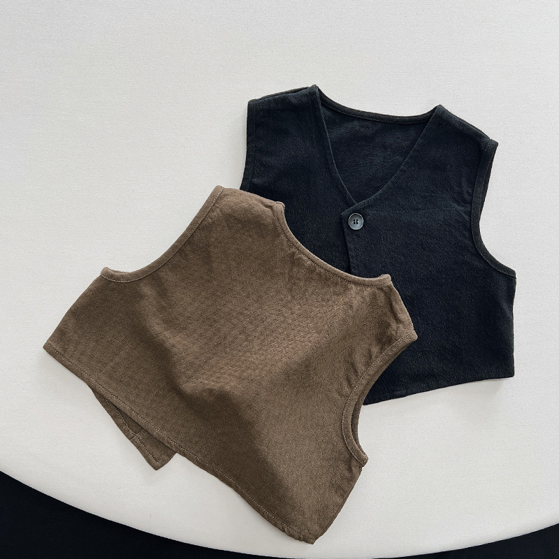 어린이 레트로 심플 올 매치 조끼 여아용 남아용, 카디 - Knit Cardigan Infant 리뷰 및 가격