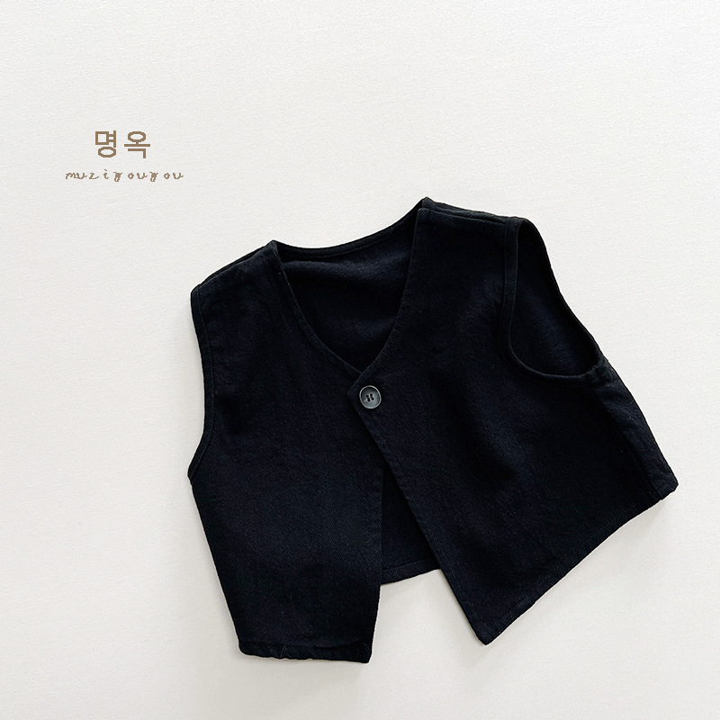 어린이 레트로 심플 올 매치 조끼 여아용 남아용, 카디 - Knit Cardigan Infant 리뷰 및 가격