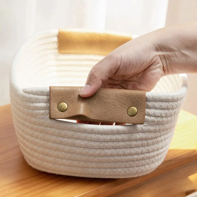 짠 면로프 책상 수납 바구니 접이식 열쇠 보관함 가정용 - Baby Clothing Basket 리뷰 및 가격